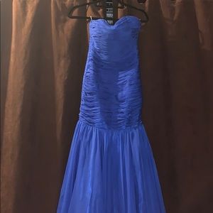 Royal blue floor length dress